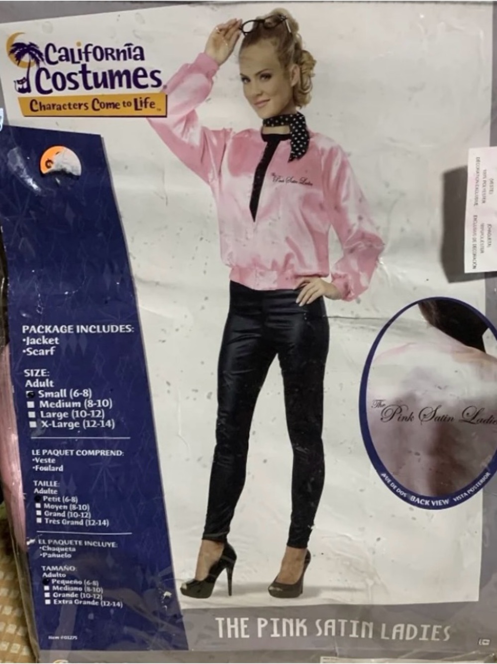 California Costumes women’s size small (6/8) 50s The Pink Satin Ladies greaser j
